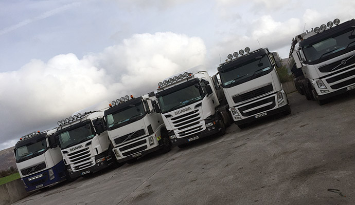 The Culletion Fleet is made up of four Volvo and three Scania.)